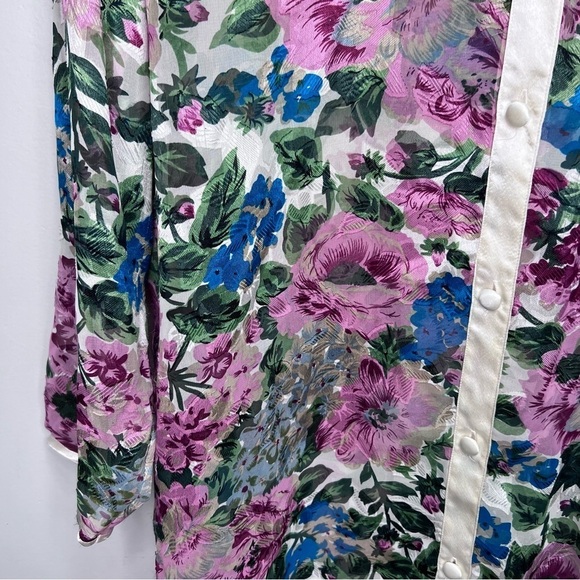 Victoria's Secret Gold Label Vintage Floral Shirt Dress Pajama Pink Size Small - Picture 5 of 15